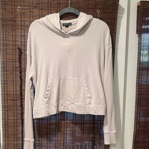 James Perse Light Blush Cropped Hoodie